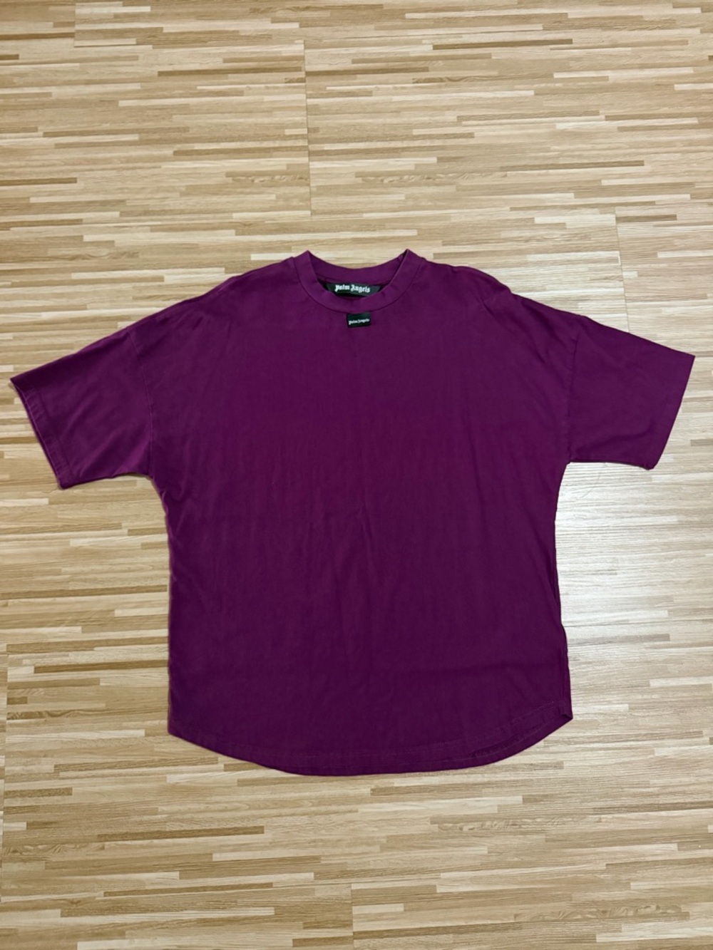 Palm Angels Men’s Crew Neck T-Shirt in Plum